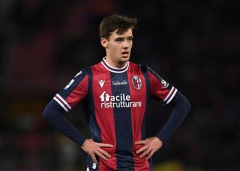 Aaron Hickey of Bologna