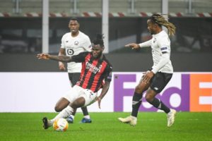 Renato Sanches of Lille and Franck Kessie of AC Milan
