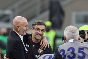 Stefano Pioli and Ivan Juric of Torino