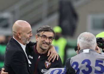 Stefano Pioli and Ivan Juric of Torino