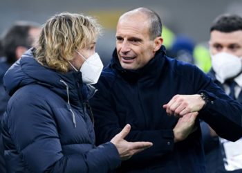Nedved and Allegri of Juventus