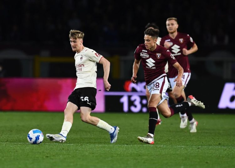 Alexis Saelemaekers of AC Milan