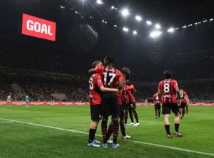 AC Milan players celebrate