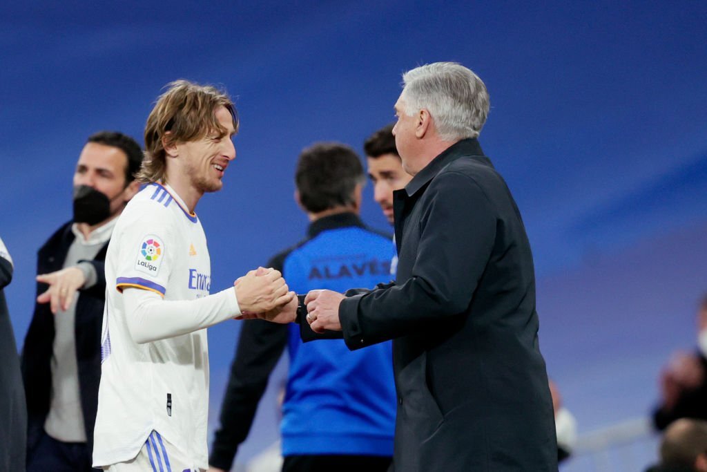 Luka modric and carlo ancelotti