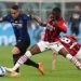 Fikayo Tomori of AC Milan and Lautaro Martinez of Inter