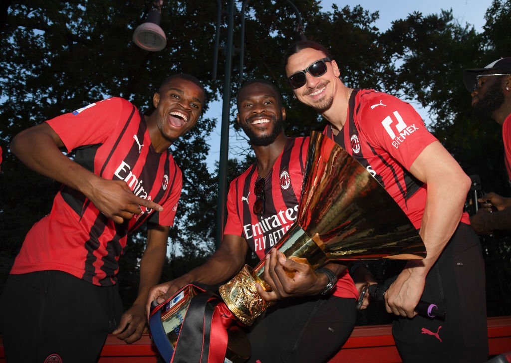 Fikayo Tomori Zlatan Ibrahimovic Pierre Kalulu AC Milan