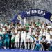 Real Madrid players celebrate