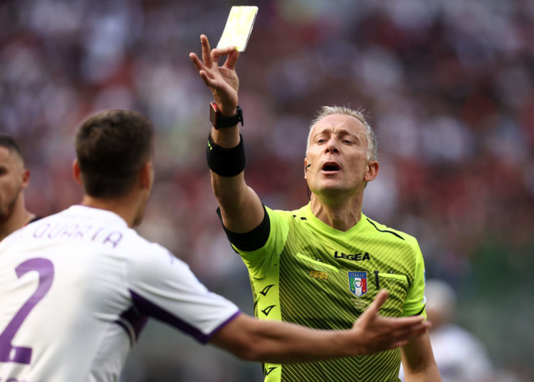 Two dubious calls in the AC Milan – Fiorentina game as Paolo Valeri officated the game