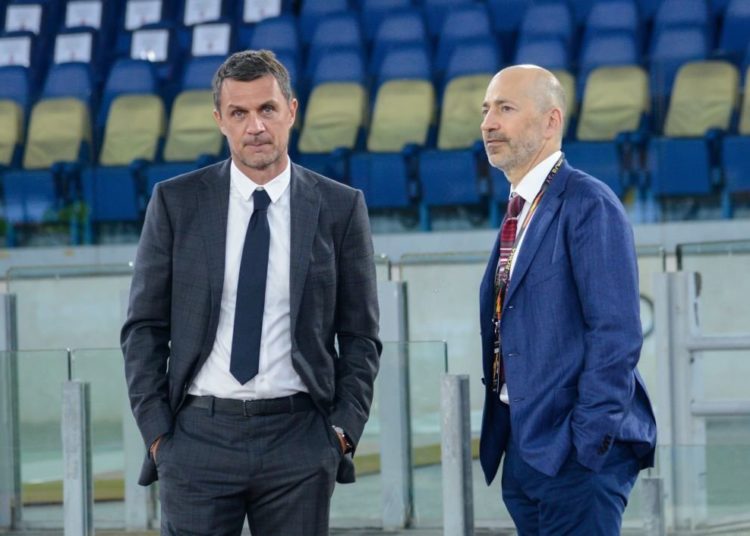 Paolo Maldini and Ivan Gazidis ac milan