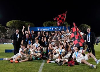 AC Milan U-15 celebrate Scudetto