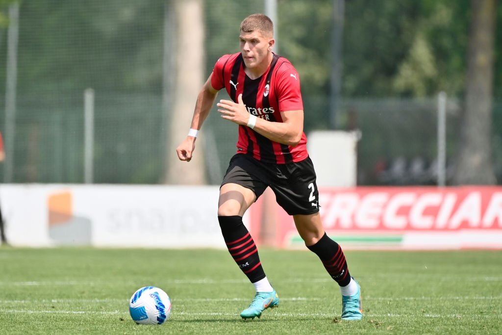 Andrei Coubis of AC Milan U19 in action during the Primavera 1 match News Photo - Getty Images