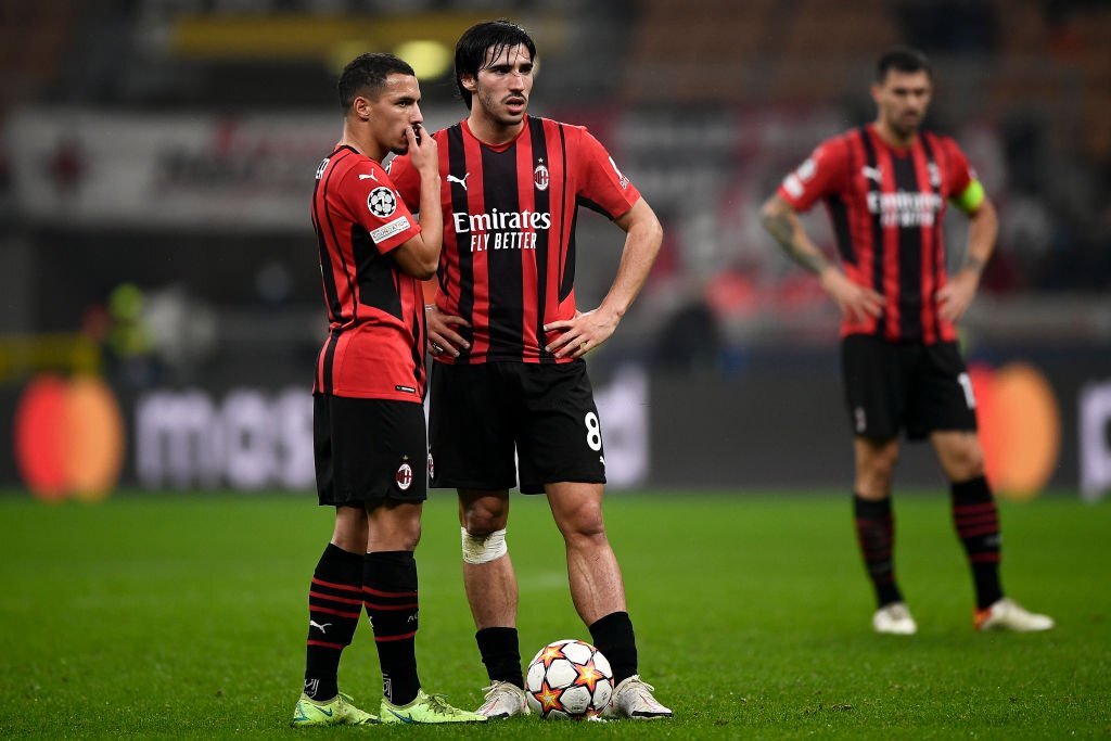 Sandro Tonali and Ismael Bennacer ac milan