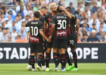 AC Milan players celebrate