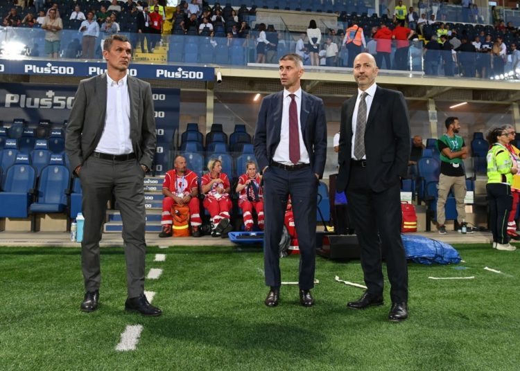 Paolo Maldini Frederic Massara Ivan Gazidis AC Milan