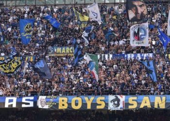 Inter fans in derby vs AC Milan