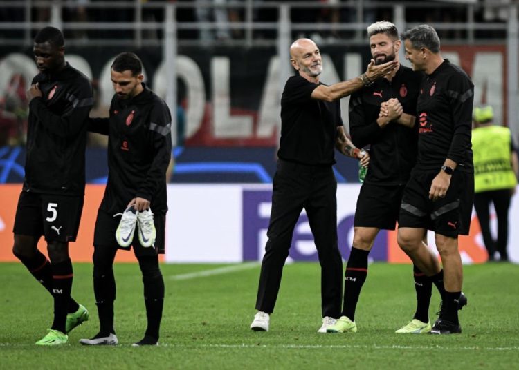 Stefano Pioli Olivier Giroud AC Milan