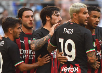 AC Milan players celebrate