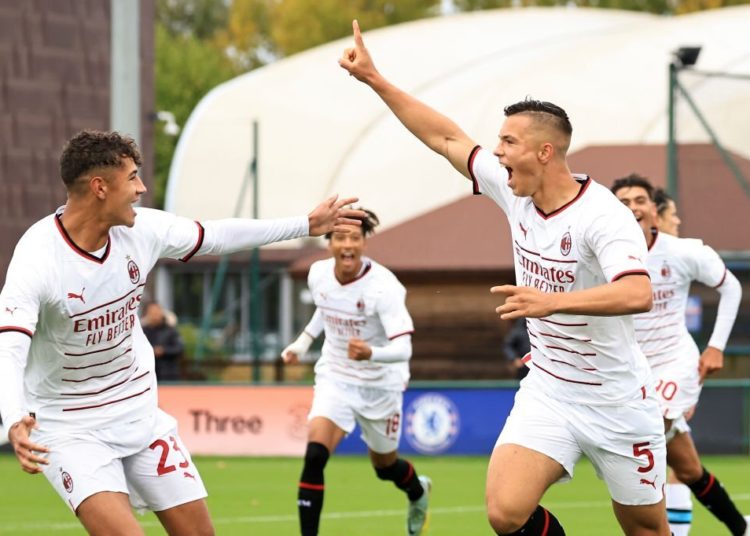 AC Milan Primavera players celebrate