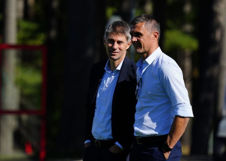 Paolo Maldini and Frederic Massara AC Milan