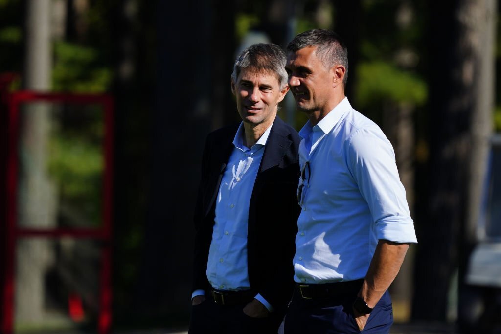 Paolo Maldini and Frederic Massara AC Milan