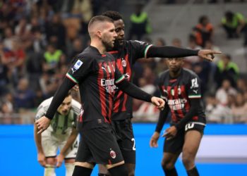 Ante Rebic and Divock Origi AC Milan