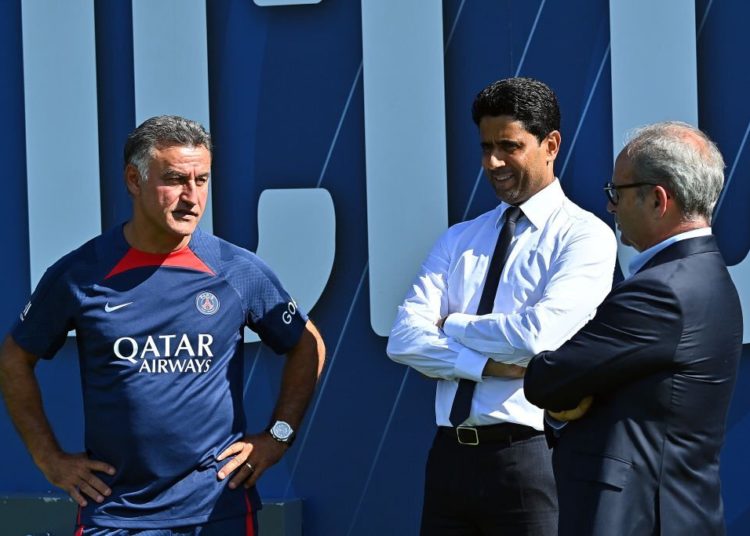 Nasser Al Khelaifi Christophe Galtier PSG