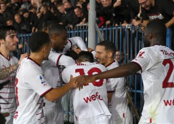 AC Milan players celebrate