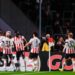 PSV players celebrate vs AC Milan