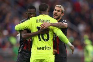 Mike Maignan, Theo Hernandez, Fikayo Tomori AC Milan