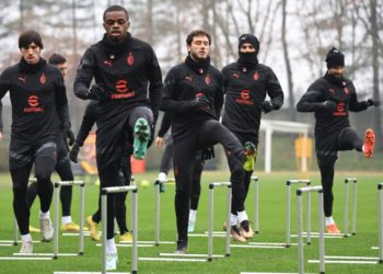 AC Milan players training