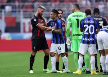 Olivier Giroud AC Milan Lautaro Martinez Inter