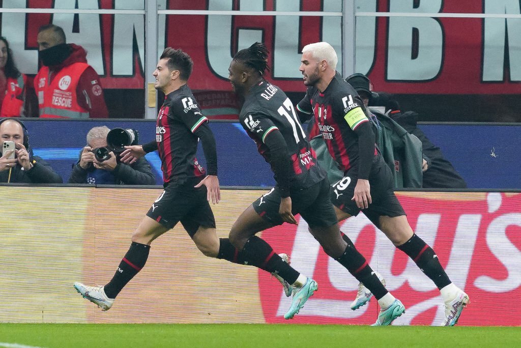 AC Milan players celebrate