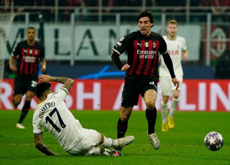 Sandro Tonali AC Milan Cristian Romero Tottenham