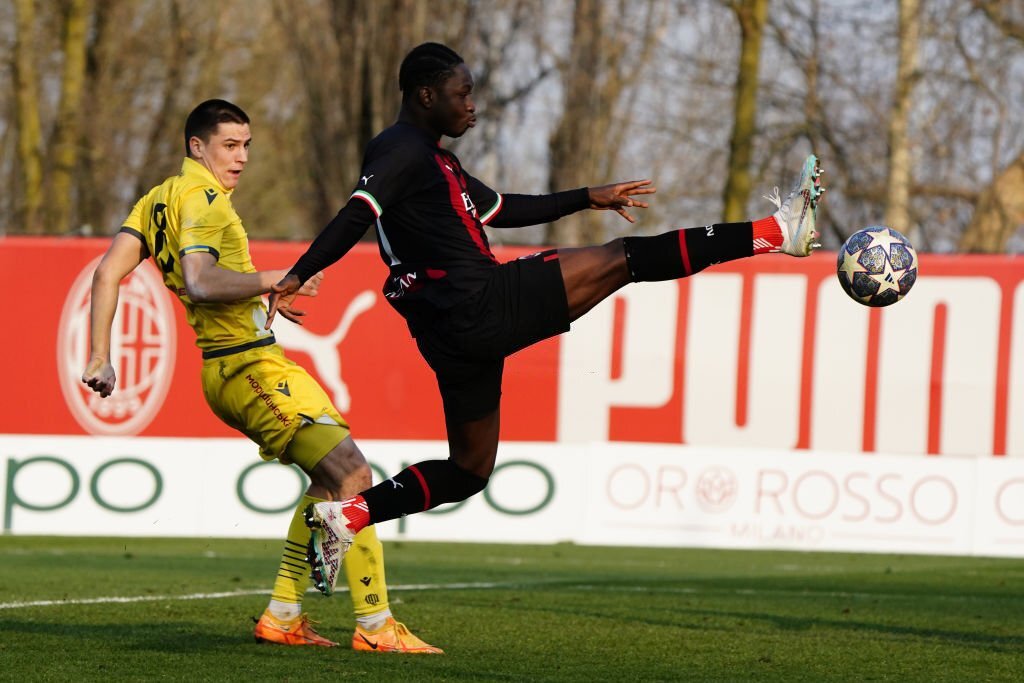 Andrei Coubis of AC Milan U19 in action during the Primavera 1 match  News Photo - Getty Images