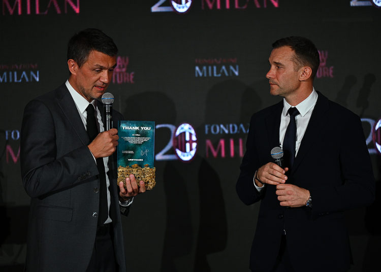 Paolo Maldini Andriy Shevchenko AC Milan