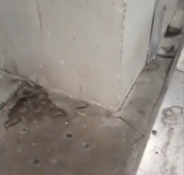 Shocking footage shows San Siro pillar SHAKING