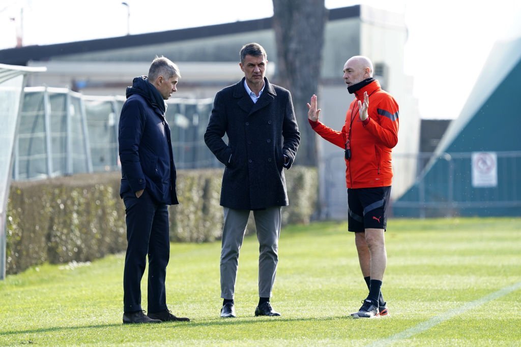 Paolo Maldini Frederic Massara Stefano Pioli AC Milan