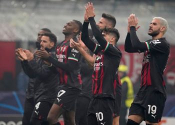 AC Milan players celebrate