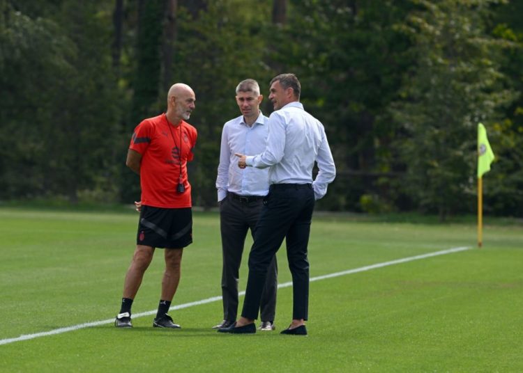 Paolo Maldini Frederic Massara Stefano Pioli AC Milan