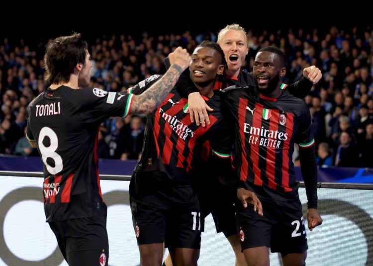 AC Milan players celebrate
