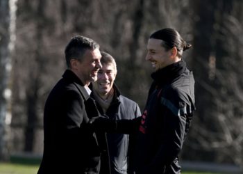 Paolo Maldini Frederic Massara Zlatan Ibrahimovic AC Milan
