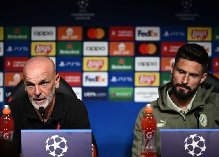 Stefano Pioli Olivier Giroud AC Milan