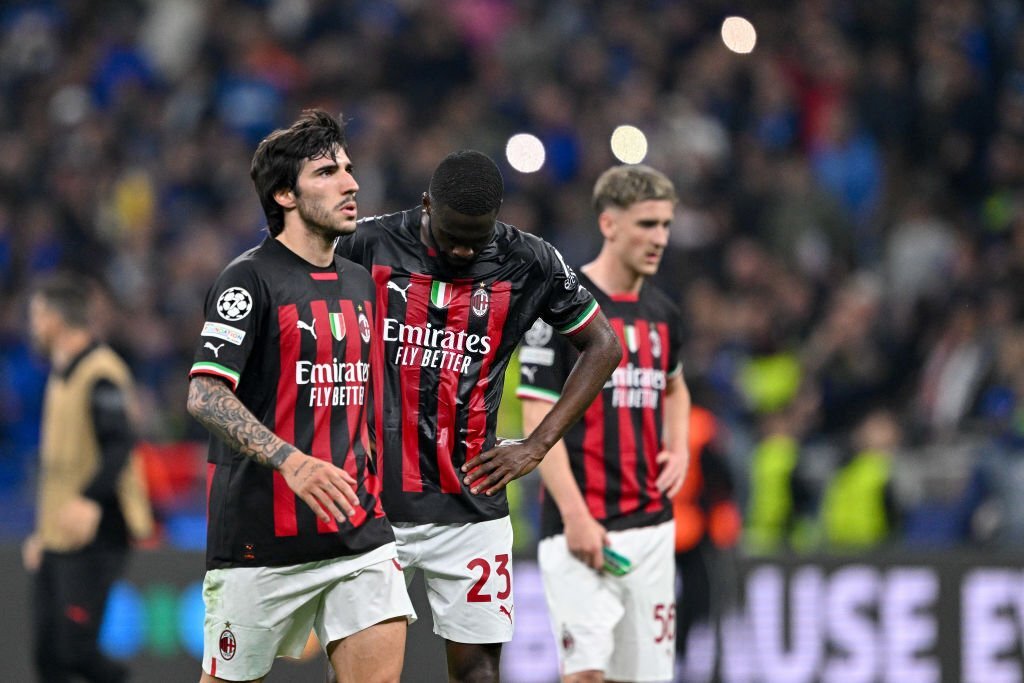 AC Milan players dejected