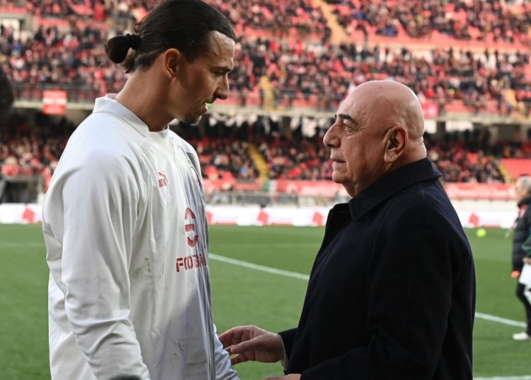 Zlatan Ibrahimovic Adriano Galliani غالياني إبراهيموفيتش ميلان