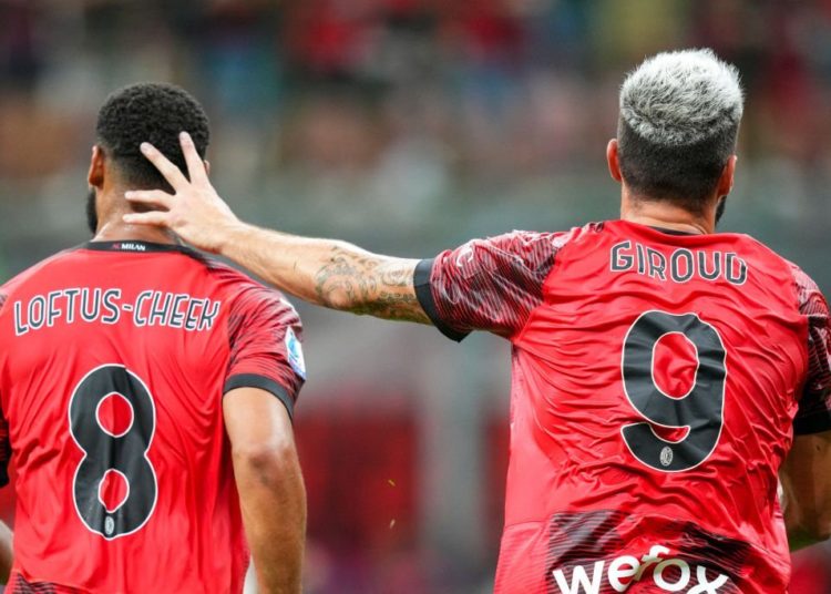 Ruben Loftus-Cheek Olivier Giroud AC Milan جيرو لوفتوس شيك ميلان