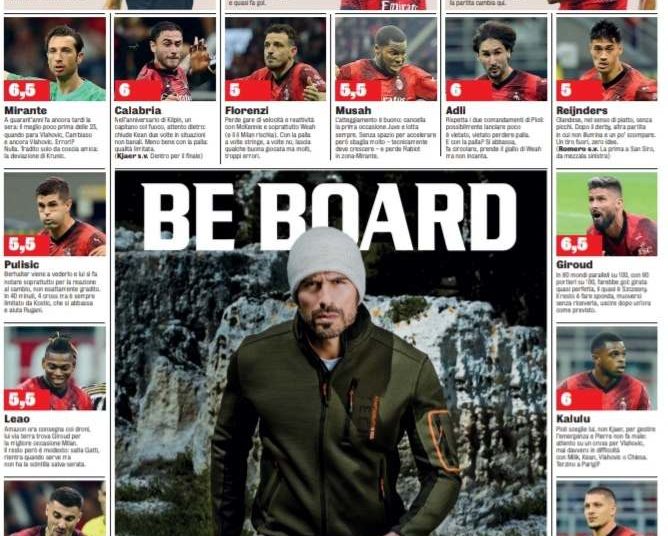 Gazzetta AC Milan players ratings vs Juventus 23/10/2023