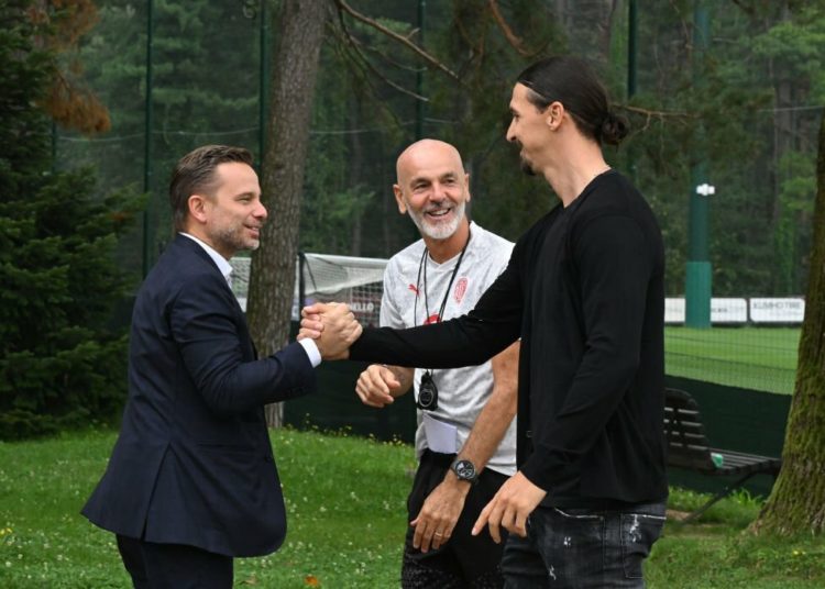 Zlatan Ibrahimovic Stefano Pioli Giorgio Furlani AC Milan
