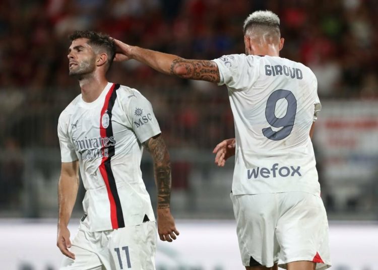 Olivier Giroud Christian Pulisic AC Milan بوليسيك ميلان جيرو