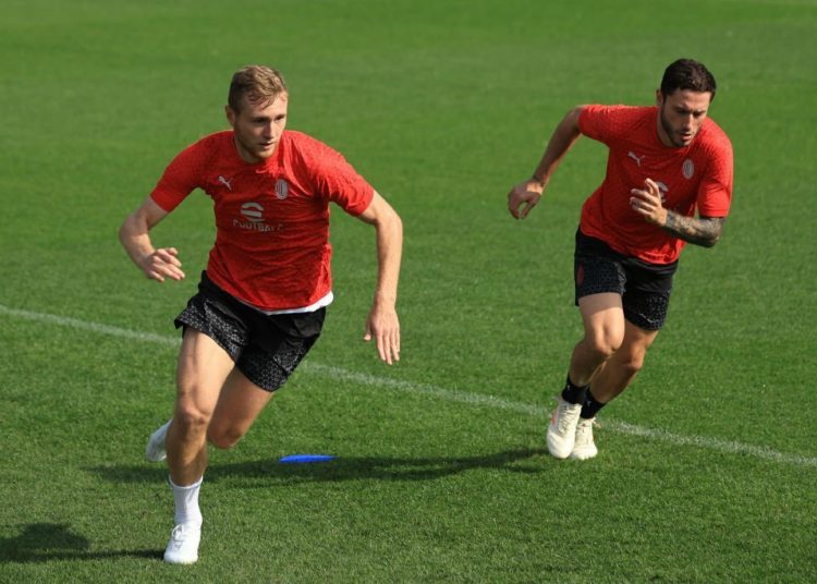 Davide Calabria Tommaso Pobega AC Milan ميلان كالابريا بوبيغا