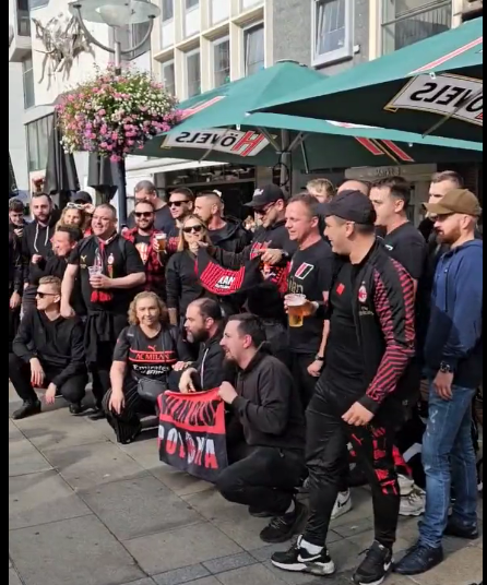 VIDEO: AC Milan fans put on a show in the heart of Dortmund prior to the match